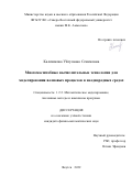 Калачикова Уйгулаана Семеновна. Многомасштабные вычислительные технологии для моделирования волновых процессов в неоднородных средах: дис. кандидат наук: 00.00.00 - Другие cпециальности. ФГАОУ ВО «Северо-Восточный федеральный университет имени М.К. Аммосова». 2022. 166 с.