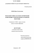 Носко, Ирина Валентиновна. Модель выпускника как основа формирования компетенций студентов в процессе вузовской подготовки: дис. кандидат педагогических наук: 13.00.08 - Теория и методика профессионального образования. Владивосток. 2007. 200 с.