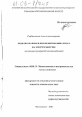 Сербиновская, Алла Александровна. Модели анализа и прогнозирования спроса на электроэнергию: На примере предприятий электроснабжения: дис. кандидат экономических наук: 08.00.13 - Математические и инструментальные методы экономики. Новочеркасск. 2005. 259 с.