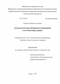 Климова, Анжелика Сергеевна. Модели и методы гибридной реляционной кластеризации данных: дис. кандидат технических наук: 05.13.18 - Математическое моделирование, численные методы и комплексы программ. Казань. 2013. 105 с.