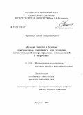 Черноусов, Антон Владимирович. Модели, методы и базовые программные компоненты для создания вычислительной инфраструктуры исследований в энергетике: дис. кандидат технических наук: 05.13.18 - Математическое моделирование, численные методы и комплексы программ. Иркутск. 2008. 170 с.