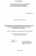 Кошелев, Игорь Викторович. Моделирование и прогнозирование развития отраслей социально-экономической сферы Карачаево-Черкесской Республики: дис. кандидат экономических наук: 08.00.13 - Математические и инструментальные методы экономики. Москва. 2006. 171 с.