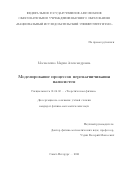 Москаленко Мария Александровна. Моделирование процессов перемагничивания наносистем: дис. кандидат наук: 01.04.02 - Теоретическая физика. ФГБОУ ВО «Российский государственный педагогический университет им. А.И. Герцена». 2020. 97 с.