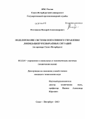 Плотников, Валерий Александрович. Моделирование системы оперативного управления ликвидацией чрезвычайных ситуаций: на примере Санкт-Петербурга: дис. кандидат наук: 05.13.10 - Управление в социальных и экономических системах. Санкт-Петербург. 2013. 118 с.