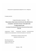 Смирнов, Владимир Алексеевич. Молодежные общественно-политические объединения и их отношения с органами местного самоуправления в современной России: На примере Владимирской, Ивановской, Костромской, Ярославской областей: дис. кандидат политических наук: 23.00.02 - Политические институты, этнополитическая конфликтология, национальные и политические процессы и технологии. Санкт-Петербург. 2002. 183 с.