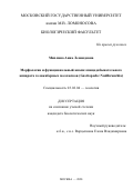 Михлина Анна Леонидовна. Морфология и функциональный анализ пищедобывательного аппарата голожаберных моллюсков (Gastropoda: Nudibranchia): дис. кандидат наук: 03.02.04 - Зоология. ФГБОУ ВО «Московский государственный университет имени М.В. Ломоносова». 2020. 168 с.
