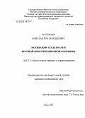 Полежаев, Константин Леонидович. Мотивация труда врачей крупной многопрофильной больницы: дис. кандидат медицинских наук: 14.00.33 - Общественное здоровье и здравоохранение. Москва. 2006. 260 с.