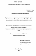 Соловьева, Оксана Викторовна. Муниципальное правотворчество: структурно-функциональный и понятийно-категориальный состав: дис. кандидат юридических наук: 12.00.01 - Теория и история права и государства; история учений о праве и государстве. Санкт-Петербург. 2007. 216 с.