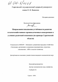 Волчкова, Елена Николаевна. Направления повышения устойчивости развития сельскохозяйственных производственных кооперативов в условиях рыночной экономики: На примере Саратовской области: дис. кандидат экономических наук: 08.00.05 - Экономика и управление народным хозяйством: теория управления экономическими системами; макроэкономика; экономика, организация и управление предприятиями, отраслями, комплексами; управление инновациями; региональная экономика; логистика; экономика труда. Саратов. 2004. 182 с.