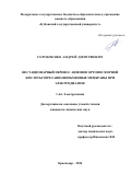 Горобченко Андрей Дмитриевич. Нестационарный перенос анионов ортофосфорной кислоты через анионообменные мембраны при электродиализе: дис. кандидат наук: 00.00.00 - Другие cпециальности. ФГБОУ ВО «Кубанский государственный университет». 2024. 139 с.