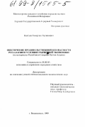 Кастуев, Тамерлан Хусинаевич. Обеспечение продовольственной безопасности РСО-Алания в условиях рыночной экономики: На материалах Республики Северная Осетия-Алания: дис. кандидат экономических наук: 08.00.05 - Экономика и управление народным хозяйством: теория управления экономическими системами; макроэкономика; экономика, организация и управление предприятиями, отраслями, комплексами; управление инновациями; региональная экономика; логистика; экономика труда. Владикавказ. 1999. 174 с.