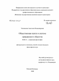 Тиховодова, Анастасия Владимировна. Общественная палата в системе гражданского общества: дис. кандидат философских наук: 09.00.11 - Социальная философия. Нижний Новгород. 2008. 212 с.