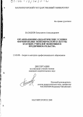 Балашов, Константин Александрович. Организационно-дидактические условия формирования экономической культуры будущих учителей экономики и предпринимательства: дис. кандидат педагогических наук: 13.00.08 - Теория и методика профессионального образования. Магнитогорск. 2000. 193 с.