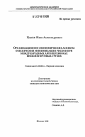 Цанев, Иван Александрович. Организационно-экономические аспекты обеспечения минимизации рисков при международных автоперевозках внешнеторговых грузов: дис. кандидат экономических наук: 08.00.14 - Мировая экономика. Москва. 2006. 205 с.