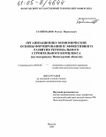 Сулейманов, Рустам Нурматович. Организационно-экономические основы формирования и эффективного развития регионального строительного комплекса: На материалах Вологодской области: дис. кандидат экономических наук: 08.00.05 - Экономика и управление народным хозяйством: теория управления экономическими системами; макроэкономика; экономика, организация и управление предприятиями, отраслями, комплексами; управление инновациями; региональная экономика; логистика; экономика труда. Вологда. 2005. 187 с.