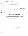 Качак, Валерий Владимирович. Организационно-экономические основы управления научно-техническим потенциалом высшей школы: дис. доктор экономических наук: 08.00.05 - Экономика и управление народным хозяйством: теория управления экономическими системами; макроэкономика; экономика, организация и управление предприятиями, отраслями, комплексами; управление инновациями; региональная экономика; логистика; экономика труда. Москва. 1999. 310 с.