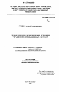 Рощин, Андрей Александрович. Организационно-экономические принципы управления в инновационных системах: дис. кандидат экономических наук: 08.00.05 - Экономика и управление народным хозяйством: теория управления экономическими системами; макроэкономика; экономика, организация и управление предприятиями, отраслями, комплексами; управление инновациями; региональная экономика; логистика; экономика труда. Санкт-Петербург. 2007. 180 с.