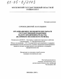 Сорокин, Дмитрий Анатольевич. Организационно-экономические рычаги государственной поддержки малого предпринимательства: На примере Московского региона: дис. кандидат экономических наук: 08.00.05 - Экономика и управление народным хозяйством: теория управления экономическими системами; макроэкономика; экономика, организация и управление предприятиями, отраслями, комплексами; управление инновациями; региональная экономика; логистика; экономика труда. Москва. 2005. 153 с.