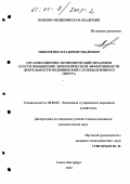 Никоненко, Владимир Иванович. Организационно-экономический механизм и пути повышения экономической эффективности деятельности медицинской службы военного округа: дис. кандидат экономических наук: 08.00.05 - Экономика и управление народным хозяйством: теория управления экономическими системами; макроэкономика; экономика, организация и управление предприятиями, отраслями, комплексами; управление инновациями; региональная экономика; логистика; экономика труда. Санкт-Петербург. 2000. 204 с.
