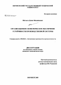 Шотыло, Денис Михайлович. Организационно-экономическое обеспечение устойчивости производственной системы: дис. кандидат экономических наук: 05.02.22 - Организация производства (по отраслям). Воронеж. 2008. 267 с.