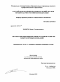 Коляго, Денис Станиславович. Организационно-финансовый механизм развития электросетевых компаний: дис. кандидат экономических наук: 08.00.10 - Финансы, денежное обращение и кредит. Москва. 2008. 227 с.