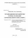 Тлехусеж, Саида Зауркановна. Организационно-методические основы реализации территориального консалтинга: дис. кандидат экономических наук: 08.00.05 - Экономика и управление народным хозяйством: теория управления экономическими системами; макроэкономика; экономика, организация и управление предприятиями, отраслями, комплексами; управление инновациями; региональная экономика; логистика; экономика труда. Майкоп. 2009. 180 с.