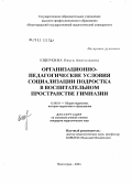 Ещеркина, Ольга Анатольевна. Организационно-педагогические условия социализации подростков в воспитательном пространстве гимназии: дис. кандидат педагогических наук: 13.00.01 - Общая педагогика, история педагогики и образования. Волгоград. 2004. 163 с.