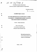 Асьянов, Хафиз Алиевич. Организационно-педагогические условия создания и функционирования сельского образовательного комплекса: дис. кандидат педагогических наук: 13.00.01 - Общая педагогика, история педагогики и образования. Казань. 2000. 183 с.