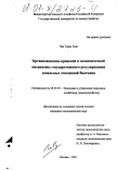 Чан Тхань Хунг. Организационно-правовой и экономический механизмы государственного регулирования земельных отношений Вьетнама: дис. кандидат экономических наук: 08.00.05 - Экономика и управление народным хозяйством: теория управления экономическими системами; макроэкономика; экономика, организация и управление предприятиями, отраслями, комплексами; управление инновациями; региональная экономика; логистика; экономика труда. Москва. 2001. 190 с.