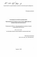 Ключников, Сергей Владимирович. Организация бухгалтерского учета и анализ эффективности ведения совместной деятельности: дис. кандидат экономических наук: 08.00.12 - Бухгалтерский учет, статистика. Саратов. 2000. 195 с.