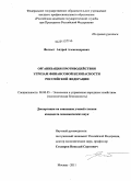 Фелюст, Андрей Александрович. Организация противодействия угрозам финансовой безопасности Российской Федерации: дис. кандидат экономических наук: 08.00.05 - Экономика и управление народным хозяйством: теория управления экономическими системами; макроэкономика; экономика, организация и управление предприятиями, отраслями, комплексами; управление инновациями; региональная экономика; логистика; экономика труда. Москва. 2011. 161 с.