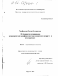 Трофимова, Елена Леонидовна. Особенности потенциалов межэтнической конфликтности в юношеском возрасте и их коррекция: дис. кандидат психологических наук: 19.00.07 - Педагогическая психология. Иркутск. 2002. 216 с.