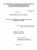 Шаповалов, Алексей Александрович. Отрасль современного российского права: вопросы теории: дис. кандидат юридических наук: 12.00.01 - Теория и история права и государства; история учений о праве и государстве. САратов. 2011. 155 с.