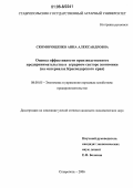 Скоморощенко, Анна Александровна. Оценка эффективности производственного предпринимательства в аграрном секторе экономики: На материалах Краснодарского края: дис. кандидат экономических наук: 08.00.05 - Экономика и управление народным хозяйством: теория управления экономическими системами; макроэкономика; экономика, организация и управление предприятиями, отраслями, комплексами; управление инновациями; региональная экономика; логистика; экономика труда. Ставрополь. 2006. 167 с.