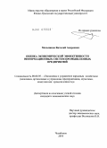 Мельников, Виталий Андреевич. Оценка экономической эффективности информационных систем промышленных предприятий: дис. кандидат экономических наук: 08.00.05 - Экономика и управление народным хозяйством: теория управления экономическими системами; макроэкономика; экономика, организация и управление предприятиями, отраслями, комплексами; управление инновациями; региональная экономика; логистика; экономика труда. Челябинск. 2010. 156 с.