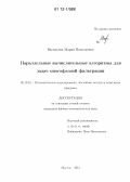 Васильева, Мария Васильевна. Параллельные вычислительные алгоритмы для задач многофазной фильтрации: дис. кандидат физико-математических наук: 05.13.18 - Математическое моделирование, численные методы и комплексы программ. Якутск. 2012. 119 с.