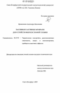 Кривошеева, Александра Николаевна. Пассивные и активные мембраны для устройств микросистемной техники: дис. кандидат технических наук: 05.27.01 - Твердотельная электроника, радиоэлектронные компоненты, микро- и нано- электроника на квантовых эффектах. Санкт-Петербург. 2007. 150 с.