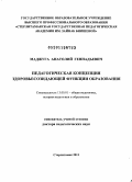 Маджуга, Анатолий Геннадьевич. Педагогическая концепция здоровьесозидающей функции образования: дис. доктор педагогических наук: 13.00.01 - Общая педагогика, история педагогики и образования. Стерлитамак. 2011. 504 с.