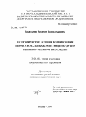 Казанцева, Наталья Александровна. Педагогические условия формирования профессиональных компетенций будущих техников-экологов в колледже: дис. кандидат педагогических наук: 13.00.08 - Теория и методика профессионального образования. Москва. 2009. 184 с.