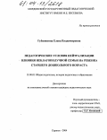 Губанихина, Елена Владимировна. Педагогические условия нейтрализации влияния неблагополучной семьи на ребенка старшего дошкольного возраста: дис. кандидат педагогических наук: 13.00.01 - Общая педагогика, история педагогики и образования. Саранск. 2004. 225 с.