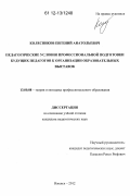 Колесников, Евгений Анатольевич. Педагогические условия профессиональной подготовки будущих педагогов к организации образовательных выставок: дис. кандидат наук: 13.00.08 - Теория и методика профессионального образования. Ижевск. 2012. 213 с.