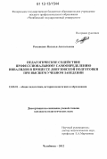 Романович, Наталья Анатольевна. Педагогическое содействие профессиональному самоопределению инвалидов в процессе довузовской подготовки при высшем учебном заведении: дис. кандидат наук: 13.00.01 - Общая педагогика, история педагогики и образования. Челябинск. 2012. 233 с.