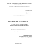 Таюрская Светлана Николаевна. Поликультурное обучение иностранному языку студентов-юристов: дис. кандидат наук: 00.00.00 - Другие cпециальности. ФГБОУ ВО «Уральский государственный педагогический университет». 2022. 274 с.