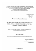 Коваленко, Мария Ивановна. Полиморфизм рианодин рецепторного гена (RYR1) и продуктивные качества свиней разных пород: дис. кандидат сельскохозяйственных наук: 06.02.01 - Разведение, селекция, генетика и воспроизводство сельскохозяйственных животных. Ставрополь. 2007. 112 с.