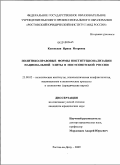 Косовская, Ирина Игоревна. Политико-правовые формы институционализации национальной элиты в постсоветской России: дис. кандидат юридических наук: 23.00.02 - Политические институты, этнополитическая конфликтология, национальные и политические процессы и технологии. Ростов-на-Дону. 2009. 153 с.