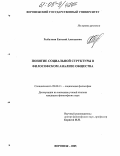 Рыбалкин, Евгений Алексеевич. Понятие социальной структуры в философском анализе общества: дис. кандидат философских наук: 09.00.11 - Социальная философия. Воронеж. 2005. 154 с.