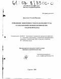 Драгунова, Татьяна Юрьевна. Повышение эффективности использования труда в сельскохозяйственном производстве: Гендерный подход: дис. кандидат экономических наук: 08.00.05 - Экономика и управление народным хозяйством: теория управления экономическими системами; макроэкономика; экономика, организация и управление предприятиями, отраслями, комплексами; управление инновациями; региональная экономика; логистика; экономика труда. Саратов. 2003. 198 с.