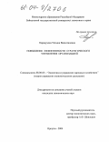 Карнаухова, Татьяна Валентиновна. Повышение эффективности стратегического управления организацией: дис. кандидат экономических наук: 08.00.05 - Экономика и управление народным хозяйством: теория управления экономическими системами; макроэкономика; экономика, организация и управление предприятиями, отраслями, комплексами; управление инновациями; региональная экономика; логистика; экономика труда. Иркутск. 2004. 223 с.