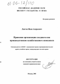 Лаптев, Иван Андреевич. Правовая организация холдинга как производственно-хозяйственного комплекса: дис. кандидат юридических наук: 12.00.03 - Гражданское право; предпринимательское право; семейное право; международное частное право. Москва. 2005. 175 с.