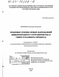 Волеводз, Александр Григорьевич. Правовые основы новых направлений международного сотрудничества в сфере уголовного процесса: дис. доктор юридических наук: 12.00.09 - Уголовный процесс, криминалистика и судебная экспертиза; оперативно-розыскная деятельность. Москва. 2002. 462 с.